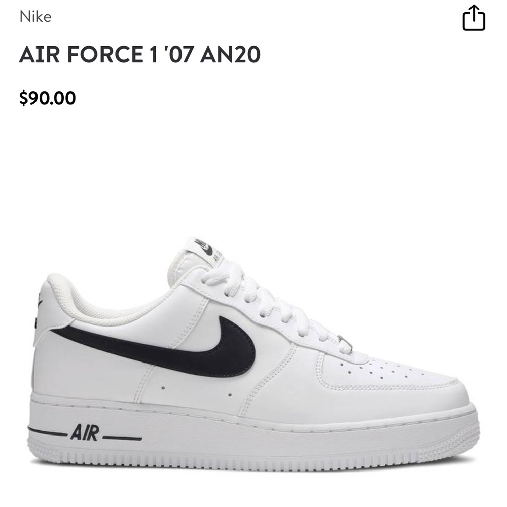 🔥 2020 Nike Air Force 1 Low
White Black (2020) BARELY USED! 🔥